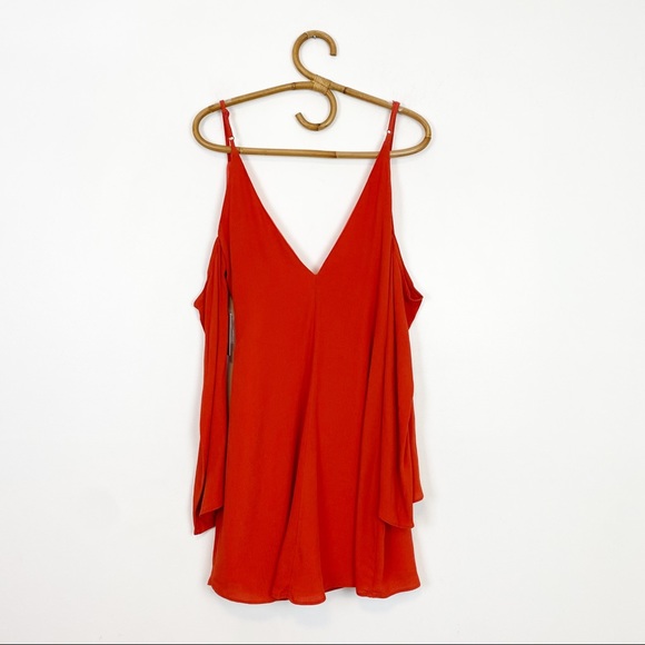 Lovers & Friends | Love Letter Cold Shoulder Mini Wrap Dress Size S - Picture 7 of 11